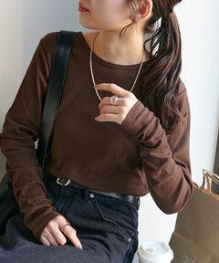 tシャツ 「WEB限定」リブシアーロングスリーブ レディース