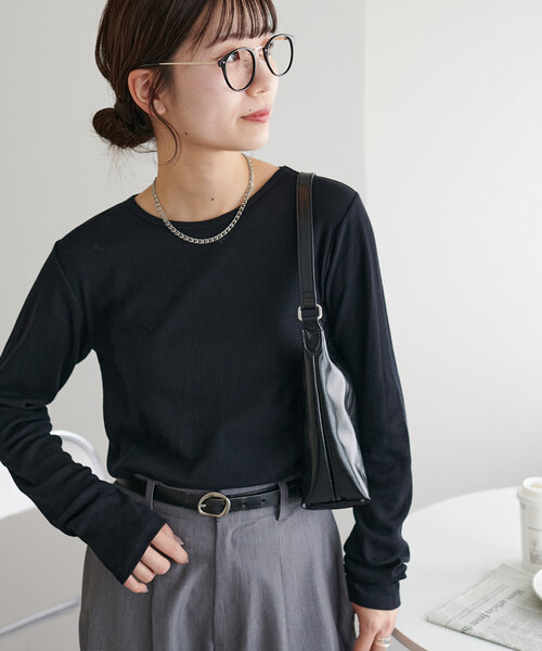 セール】【WEB限定】リブシアーロングスリーブ（Tシャツ