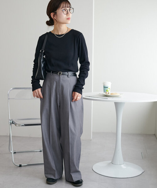 tシャツ 「WEB限定」リブシアーロングスリーブ レディース | Discoat | 19