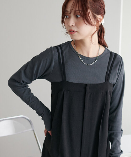 tシャツ 「WEB限定」リブシアーロングスリーブ レディース | Discoat | 24