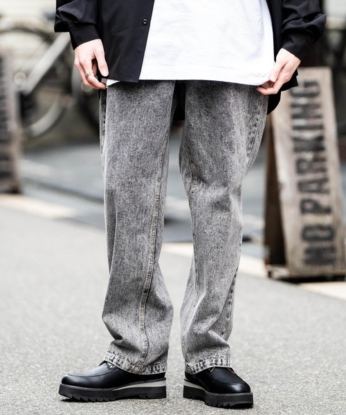 Rocky Monroe ジーンズ ルーズフィットセミワイドデニムパンツ