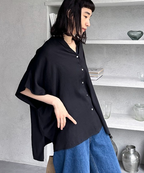 DOUX ARCHIVES シャツ ブラウス ウォッシャブルリネンライク