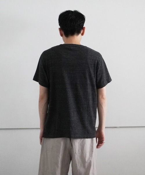 フィルメランジェ　ロング丈　杢グレー スウェット　Tシャツ 半袖 コットン フィルメランジェ ロング丈 杢グレー スウェット Tシャツ 半袖