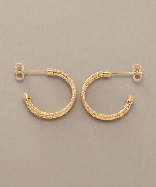 COCOSHNIK ココシュニック K18 フープピアス※片耳分 COCOSHNIK（ココシュニック） ピアス K18ミラーカット7連 フープピアス