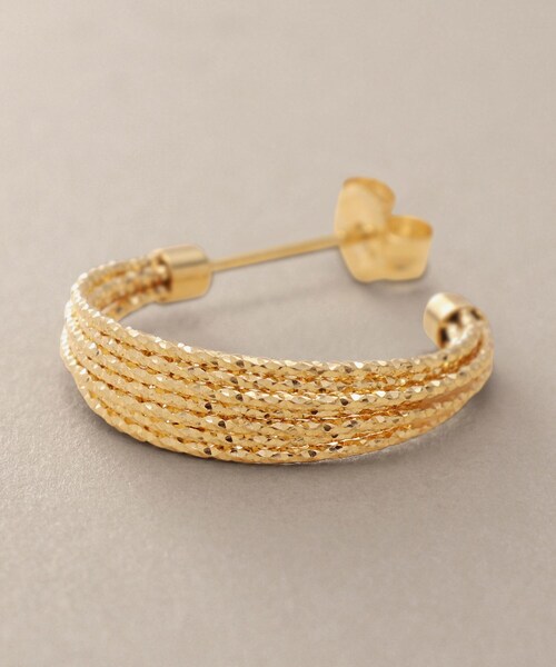 COCOSHNIK（ココシュニック） ピアス K18ミラーカット7連 フープピアス