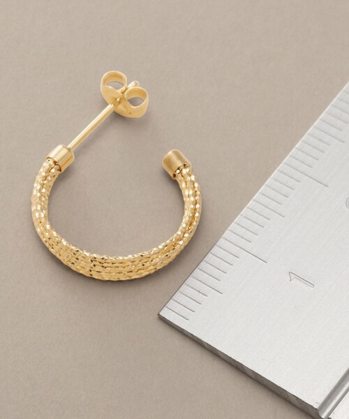 COCOSHNIK（ココシュニック） ピアス K18ミラーカット7連 フープピアス