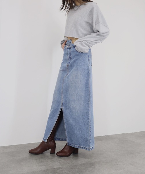 RONRON★韓国★人気★WRAP DENIM SKIRT ラップデニムスカート RONRON☆韓国☆人気☆WRAP DENIM SKIRT ラップデニムスカート