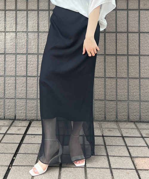 Rouge vif（ルージュ ヴィフ） ロング スカート 楊柳シアーロング