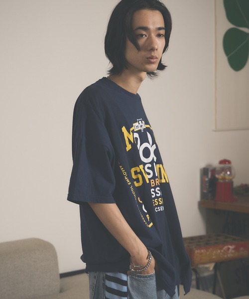 ALL RUNS スマホショルダー tシャツ V-shaped switching S/S Tee