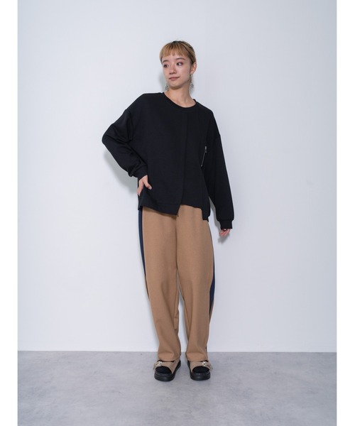 ブラウス シャツ 「ZOZO限定商品」フロントジップイレヘムトップス レディース DOLLUPOOPS ブラウス シャツ 「ZOZO限定商品」フロントジップ
