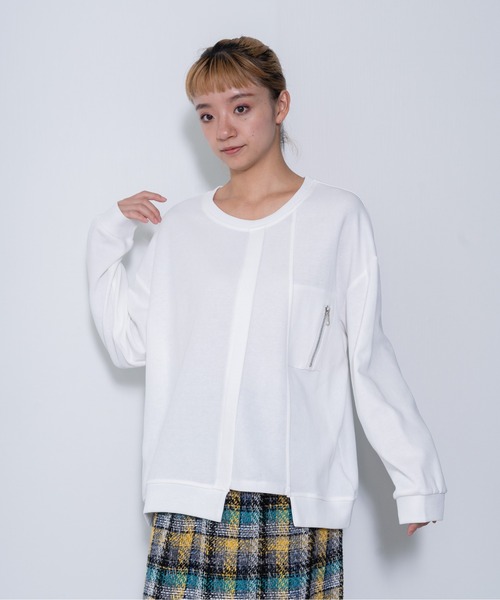 ブラウス シャツ 「ZOZO限定商品」フロントジップイレヘムトップス レディース DOLLUPOOPS ブラウス シャツ 「ZOZO限定商品」フロントジップ