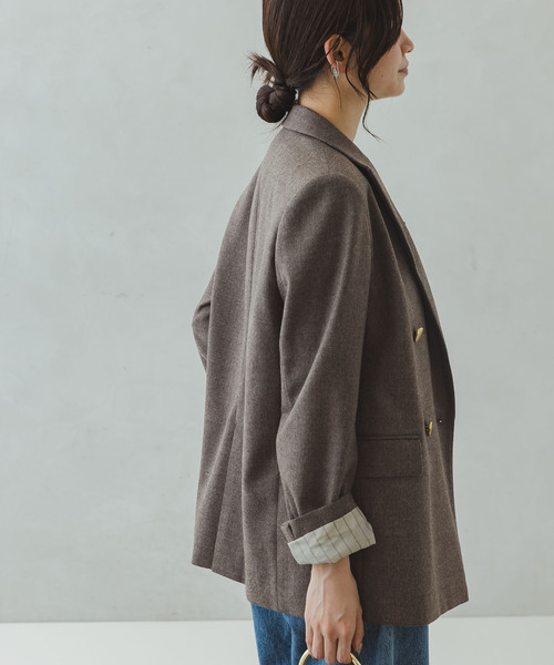 NOBLE（ノーブル） ジャケット テーラードジャケット ウールフラノ