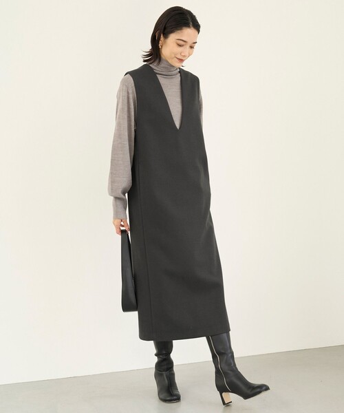 新品未使用 タグ付 UNFILO 黒 ジャンスカ 2025.10購入 UNFILO（アンフィーロ） スカート ウールライク ジャンスカ : ZOZOTOWN