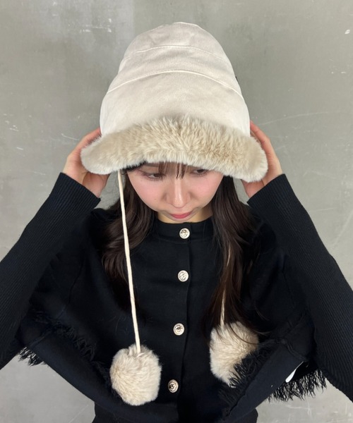 Loco Ocean（ロコオーシャン） 帽子 ハット もこもこファーバケハ
