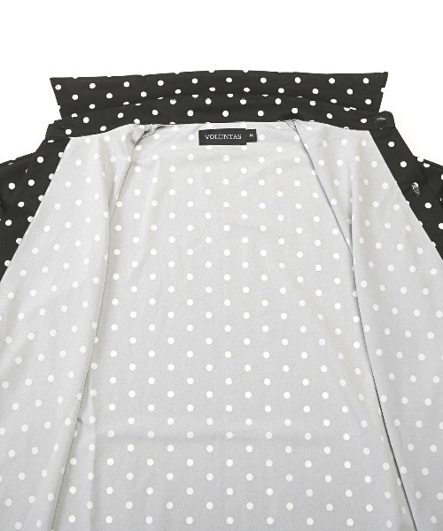 LUXSTYLE シャツ ドット柄レギュラーカラー長袖シャツ メンズ