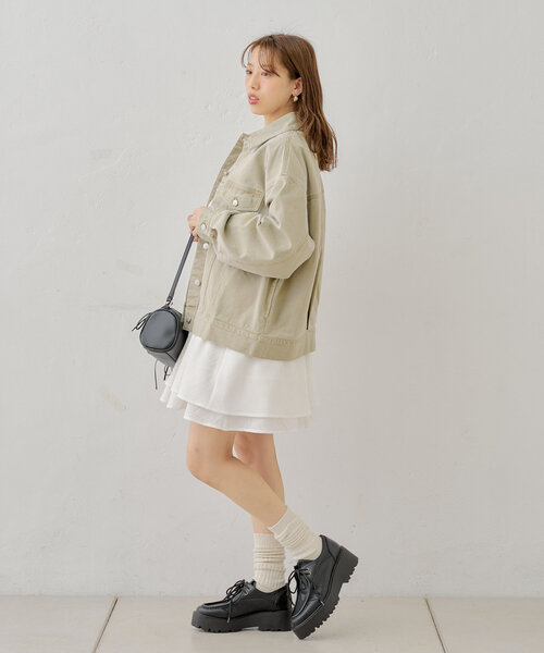 Chico シューズ 「3サイズ展開」厚底レースアップローファー