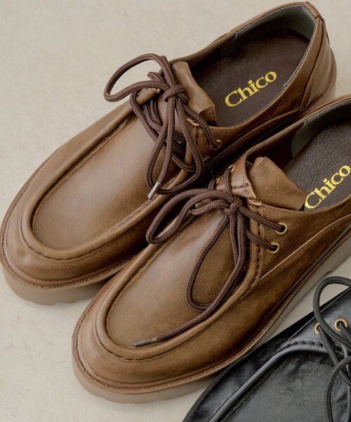 CHICO 厚底レースアップローファー Mサイズ Chico シューズ 「3サイズ展開」厚底レースアップローファー