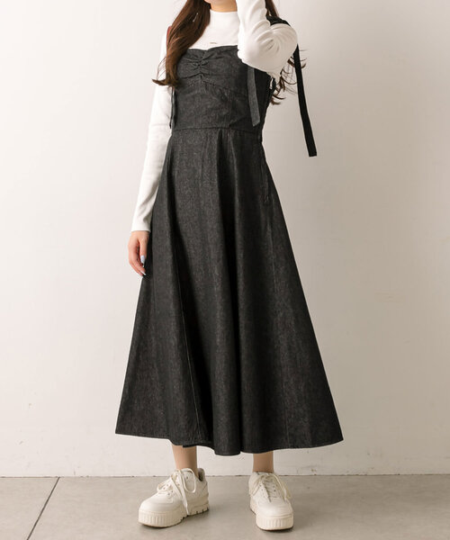 新品　RIVE DROITE デニムキャミワンピース RIVE DROITE（リヴドロワ）の「【MONN.:. (モン)】デニムキャミ