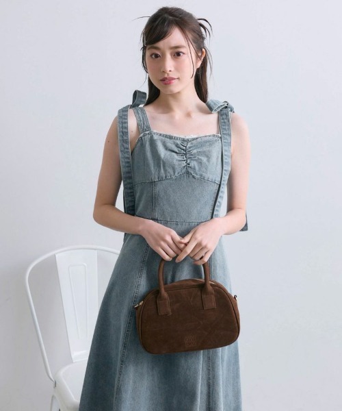 充実の品 OLIVE 肩リボンデニムキャミワンピース ワンピース des ワンピース