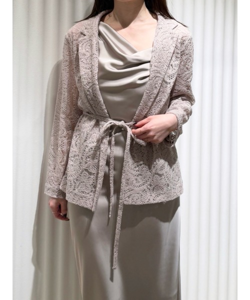 snidel レースジャケット×サテンキャミワンピースSET SNIDEL｜レースジャケット×サテンキャミワンピースSET | Rakuten