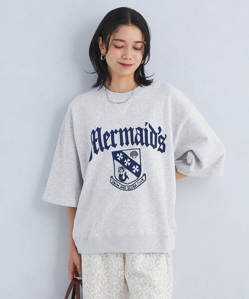RUSSELLソリッドスウェットXL杢グレー短丈unisexノームコア CBOY Russell Athletic トレーナー スウェット 「別注」「RUSSELL