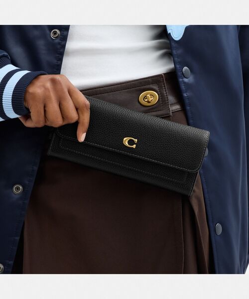 長財布 財布 ミラ ロング フラップ ウォレット レディースの画像