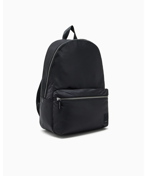 【美品】アルマーニエクスチェンジ　AIX レザーバックパック ブラック ARMANI EXCHANGE デイバック リュック 「A|X アルマーニ