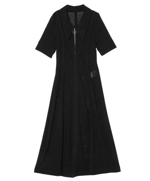 メッシュレースカラーネックワンピース LAGUNAMOON ワンピース メッシュレースカラーネックワンピース