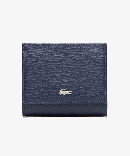 LACOSTE　財布 LACOSTE 財布 シュリンクカウレザー ジップコインポケット付き