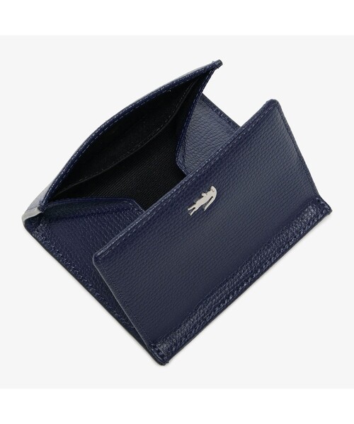 LACOSTE 財布 シュリンクレザースクエアウォレット メンズ