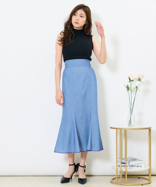 SWINGLE（スウィングル） ロング スカート パイピングヘム美シルエット