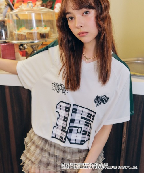 FOREVER21 tシャツ 「ANGEL BLUE」ゲームシャツ レディース