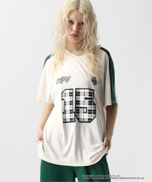 FOREVER21 tシャツ 「ANGEL BLUE」ゲームシャツ レディース