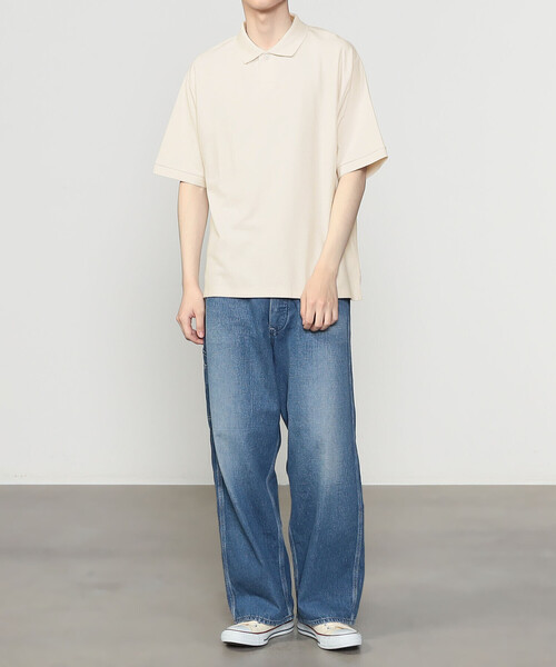 handvaerk ポロシャツ handvaerk | コットンピケ ビッグポロシャツ MEN（ポロシャツ