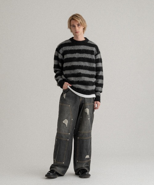 WISH FOR EVER（ウィッシュフォーエバー） 長袖ニット LARGE ブラック