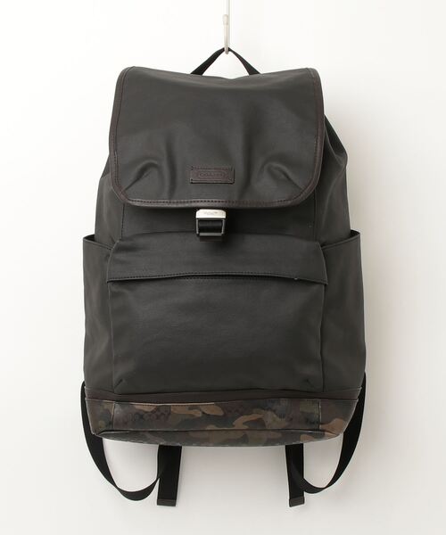 日本製 COACH コーチ リュック ブラックレザー バッグ - バッグ