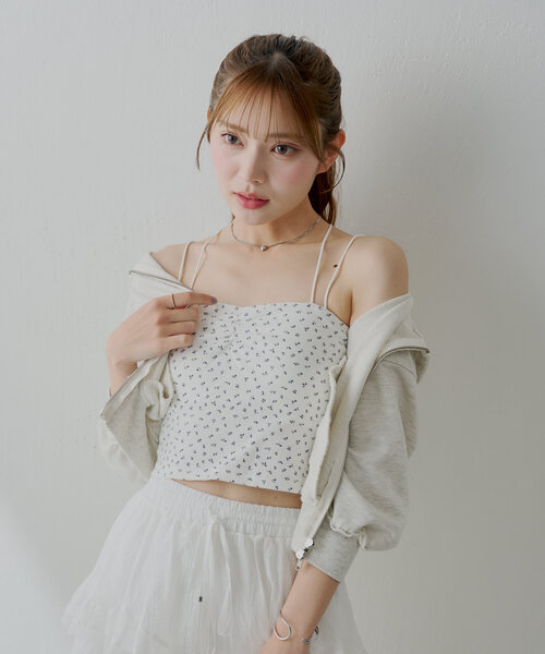 verybrain フラワーキャミソールセット Chico キャミソール カップ付きフラワーキャミ : ZOZOTOWN Yahoo