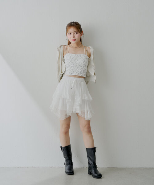 Chico キャミソール カップ付きフラワーキャミ : ZOZOTOWN Yahoo