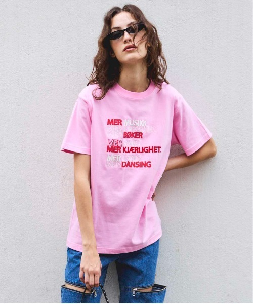MAISON SPECIAL tシャツ LOVE LIFF Embroidery T-shirt/LOVE