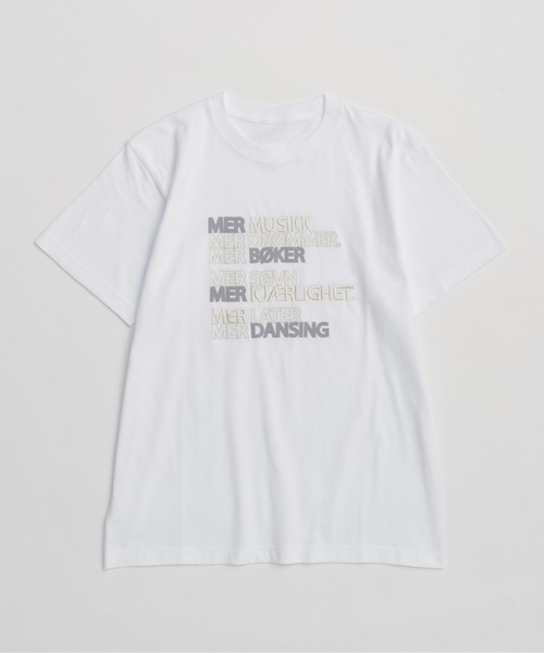 MAISON SPECIAL ホワイト フリル Tシャツ MAISON SPECIAL tシャツ LOVE LIFF Embroidery T-shirt/LOVE
