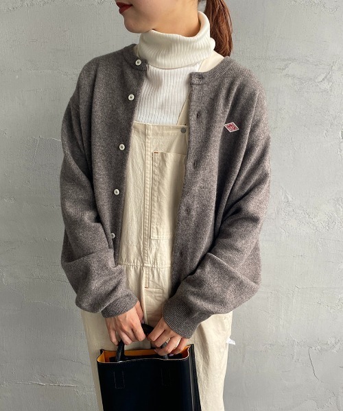 DANTON グレー カーディガン 36 Danton（ダントン） ニットカーディガン 36 ライトグレー レディース