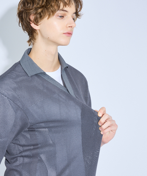 ABAHOUSE（アバハウス） ポロシャツ スキッパー メッシュニット