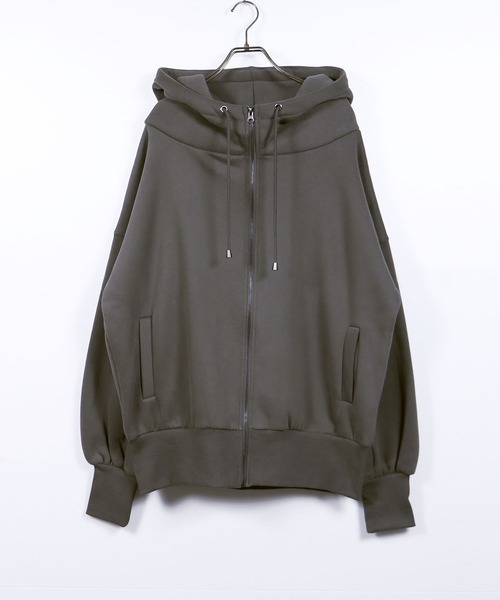 「HER CLOSET」 「SHE MO SHELLY」ジップアップパーカー M 杢グレー レディース