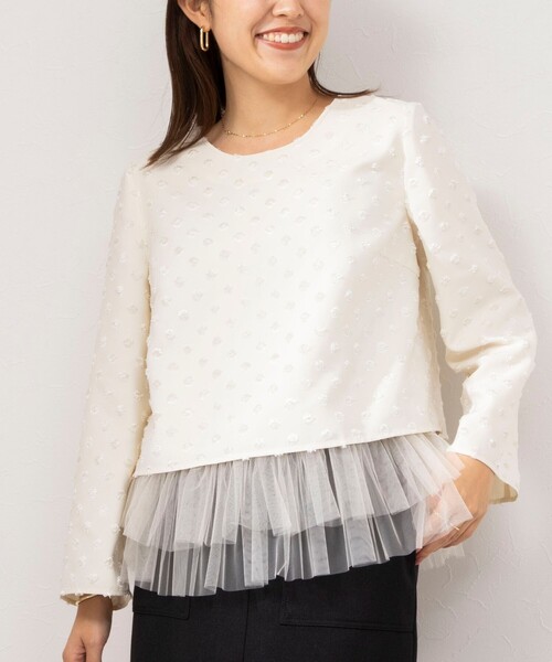 「NOLLEY'S Sophi」 長袖ブラウス 38 オフホワイト レディース
