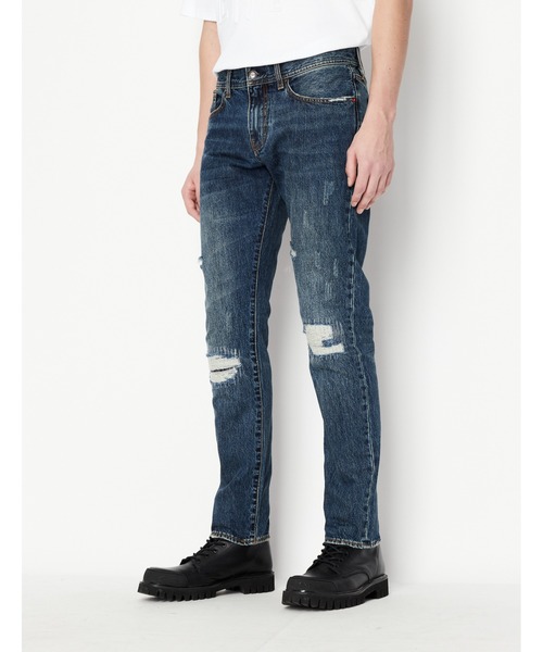 アルマーニデニムパンツ ARMANI 29インチ ダメージ加工 ブルージーンズ アルマーニデニムパンツ ARMANI 29インチ ダメージ加工 ブルー