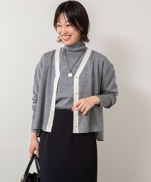 カーディガン 「手洗い可能」「アンサンブル対応」18G天竺ゆったりVネックカーディガン レディース NOLLEY'S カーディガン 「手洗い可能」「アンサンブル対応」18G