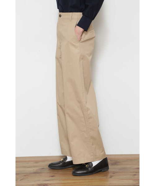 「human woman」 チノパンツ MEDIUM ネイビー レディース