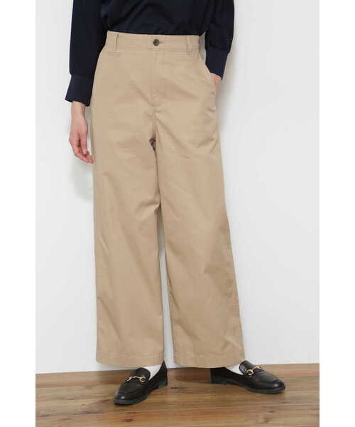 「human woman」 チノパンツ MEDIUM ネイビー レディース