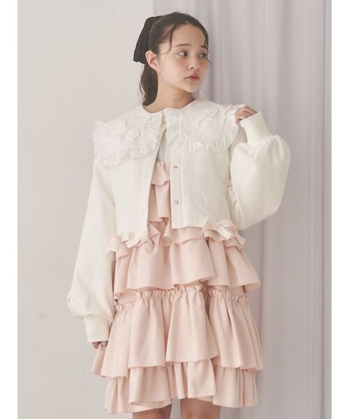 merry jenny（メリージェニー） ブラウス シャツ ribbonフリルカラー
