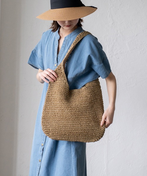 「VitaFelice」 かごバッグ FREE ダークベージュ レディース_画像9